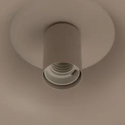 Plafón Basca, beige, metal, Ø 40 cm, E27