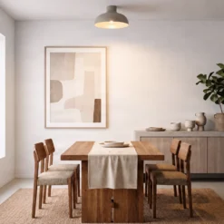 Plafón Basca, beige, metal, Ø 40 cm, E27