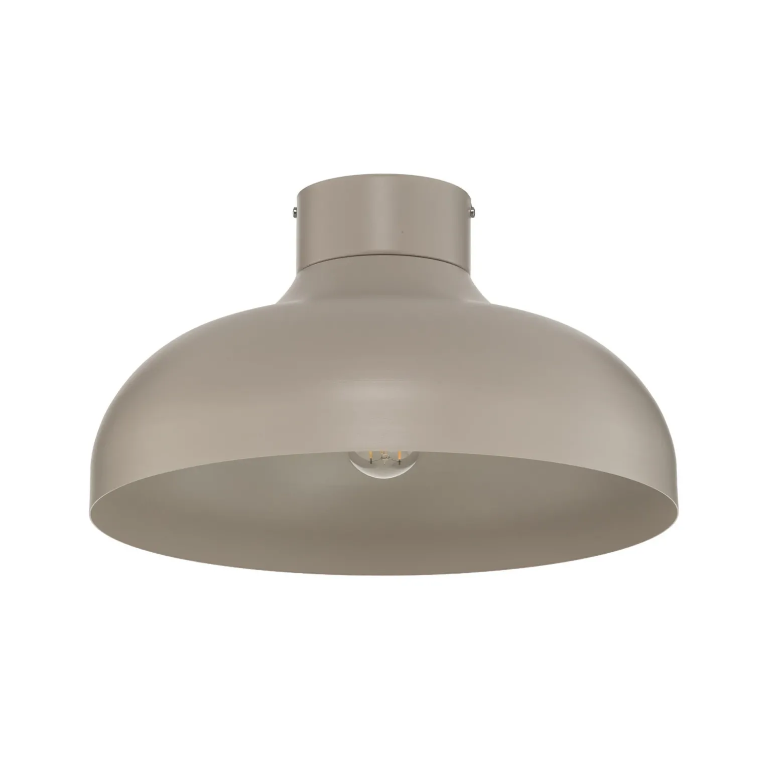 Plafón Basca, beige, metal, Ø 40 cm, E27