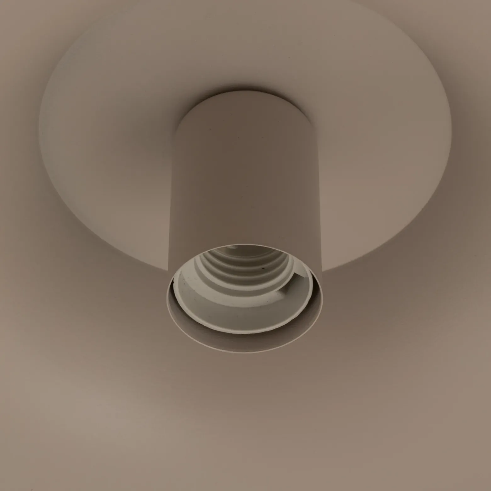 Plafón Basca, beige, metal, Ø 40 cm, E27