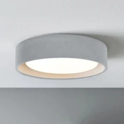 Plafón Beacon Uno, gris, hormigón, Ø 27 cm, GX53