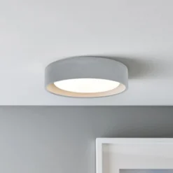 Plafón Beacon Uno, gris, hormigón, Ø 27 cm, GX53