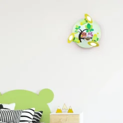 Plafón Búho, infantil, verde-amarillo