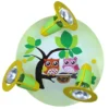 Plafón Búho, infantil, verde-amarillo