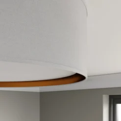 Plafón Bilbao, blanco/oro, Ø 60 cm