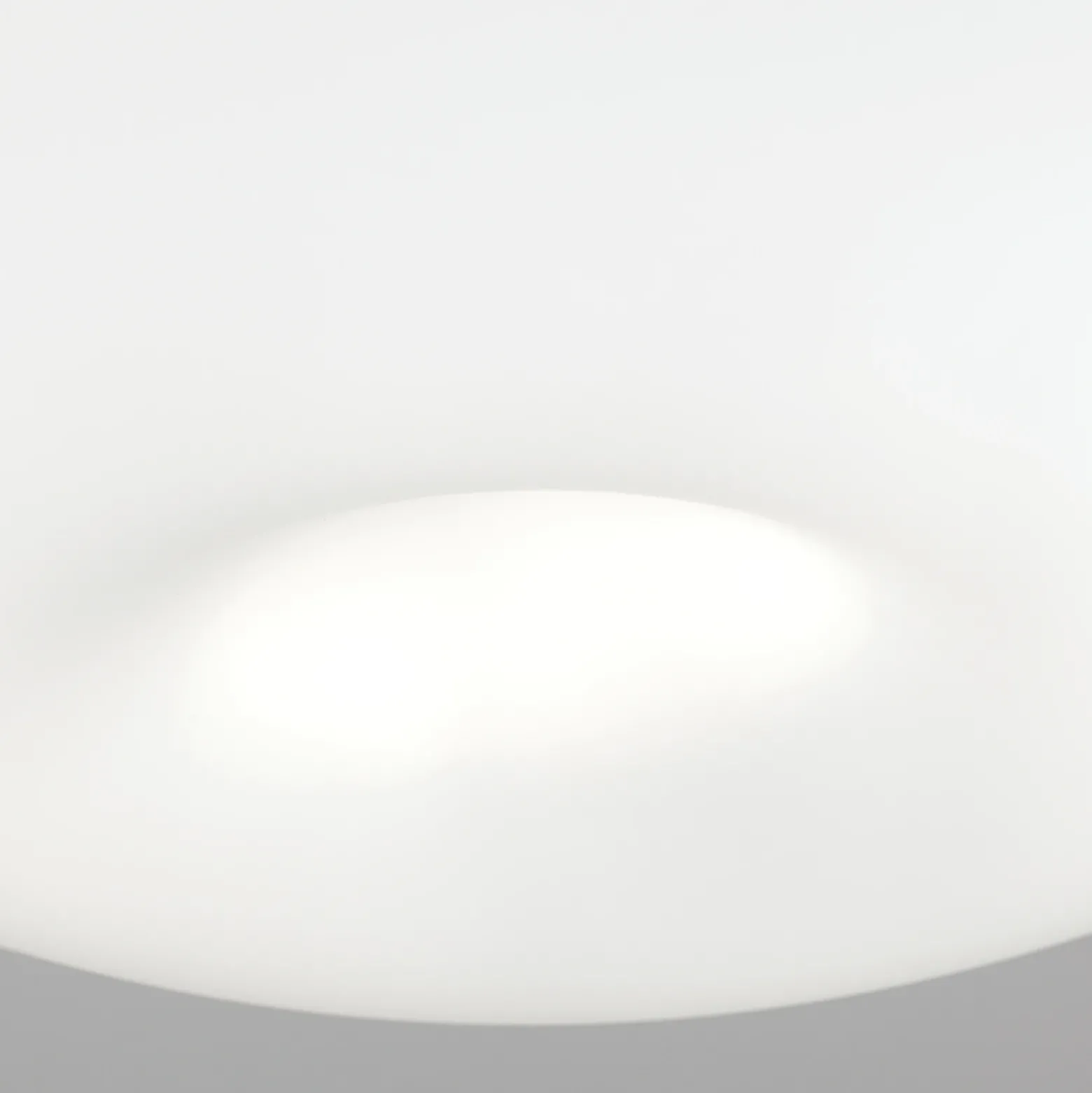 Plafón Blanc, cristal opalino, níquel mate