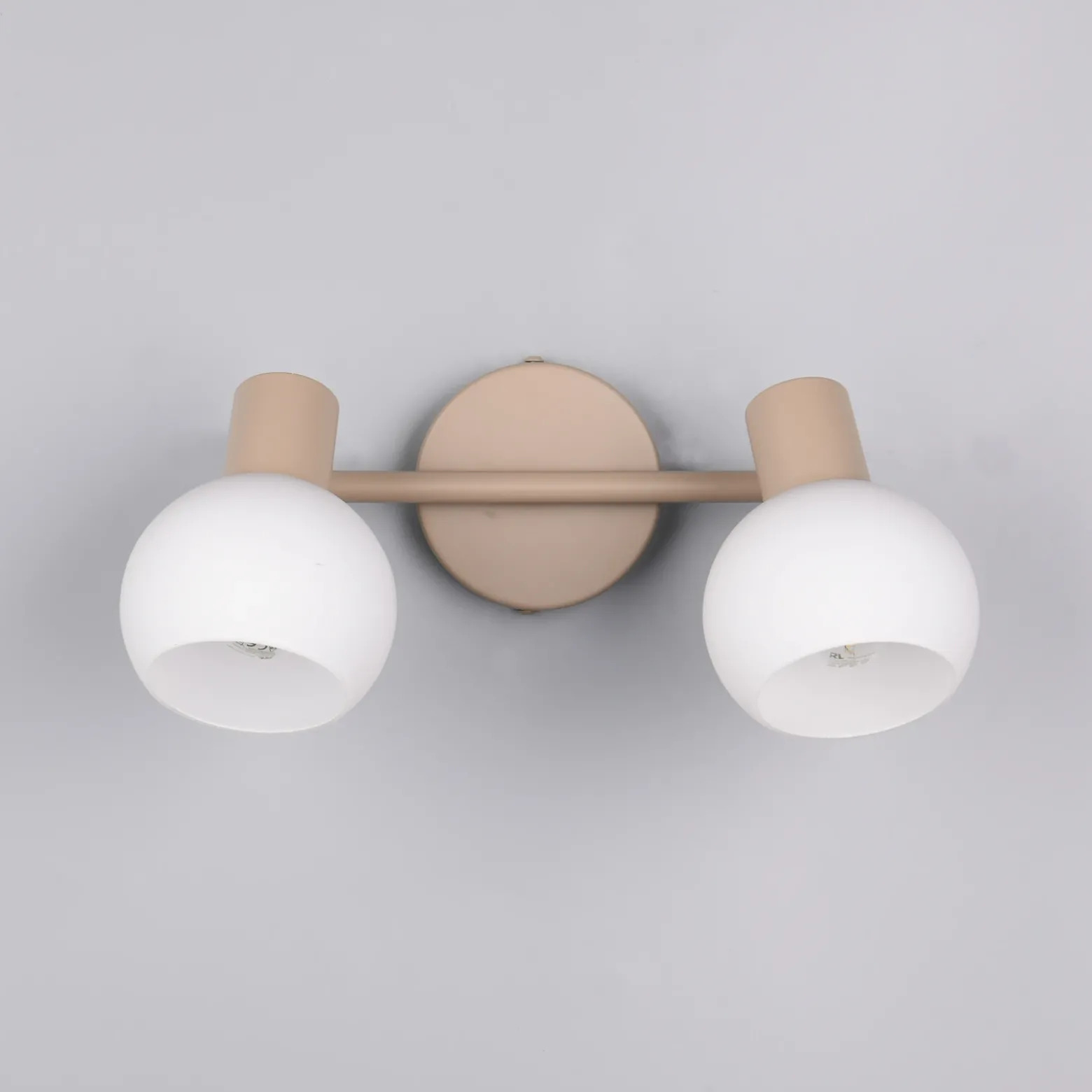 Plafón Boba, 2 luces, beige, E14, metal