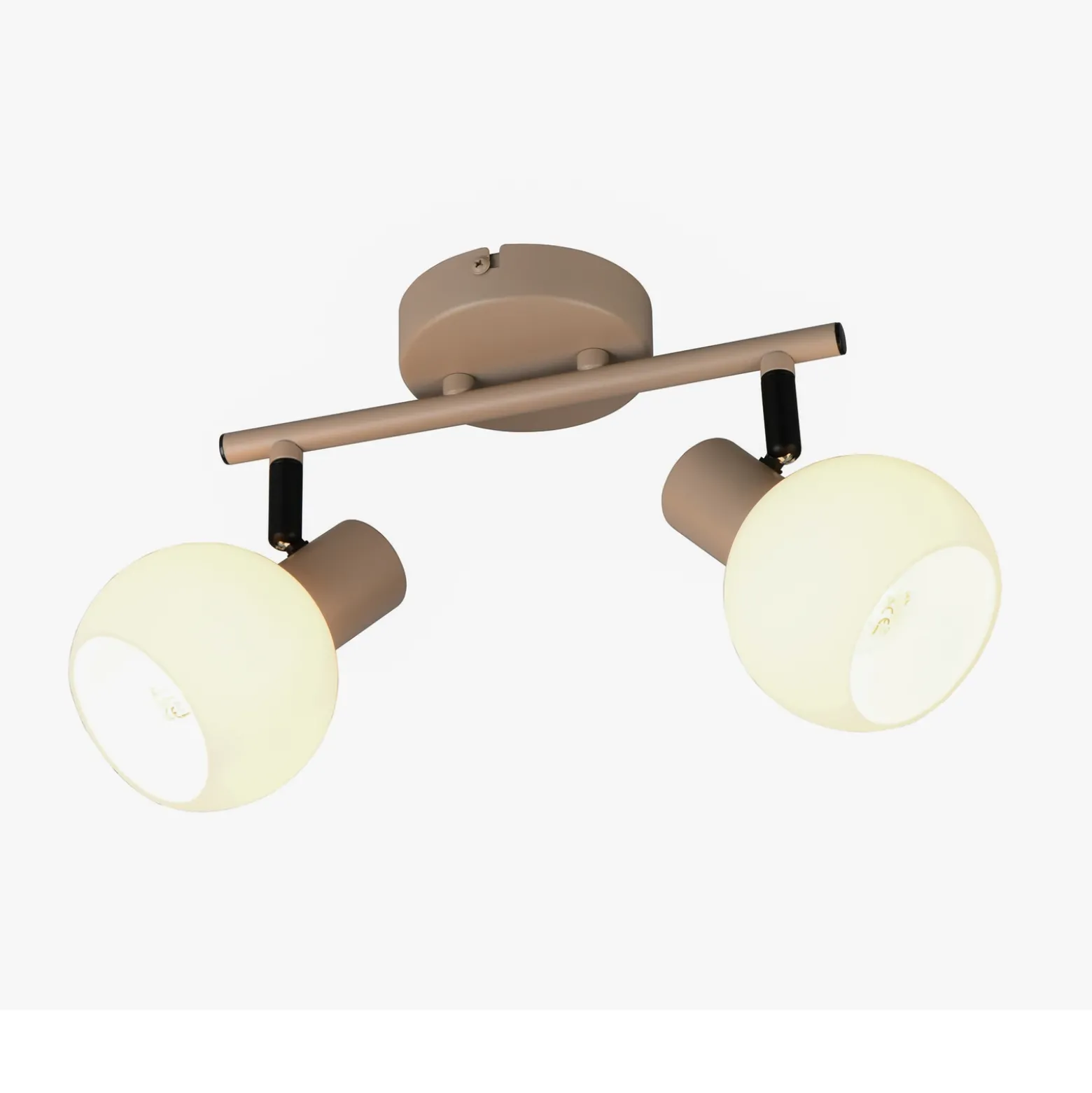 Plafón Boba, 2 luces, beige, E14, metal