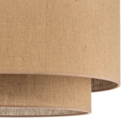 Plafón Boho, marrón, Ø 60 cm, de tela