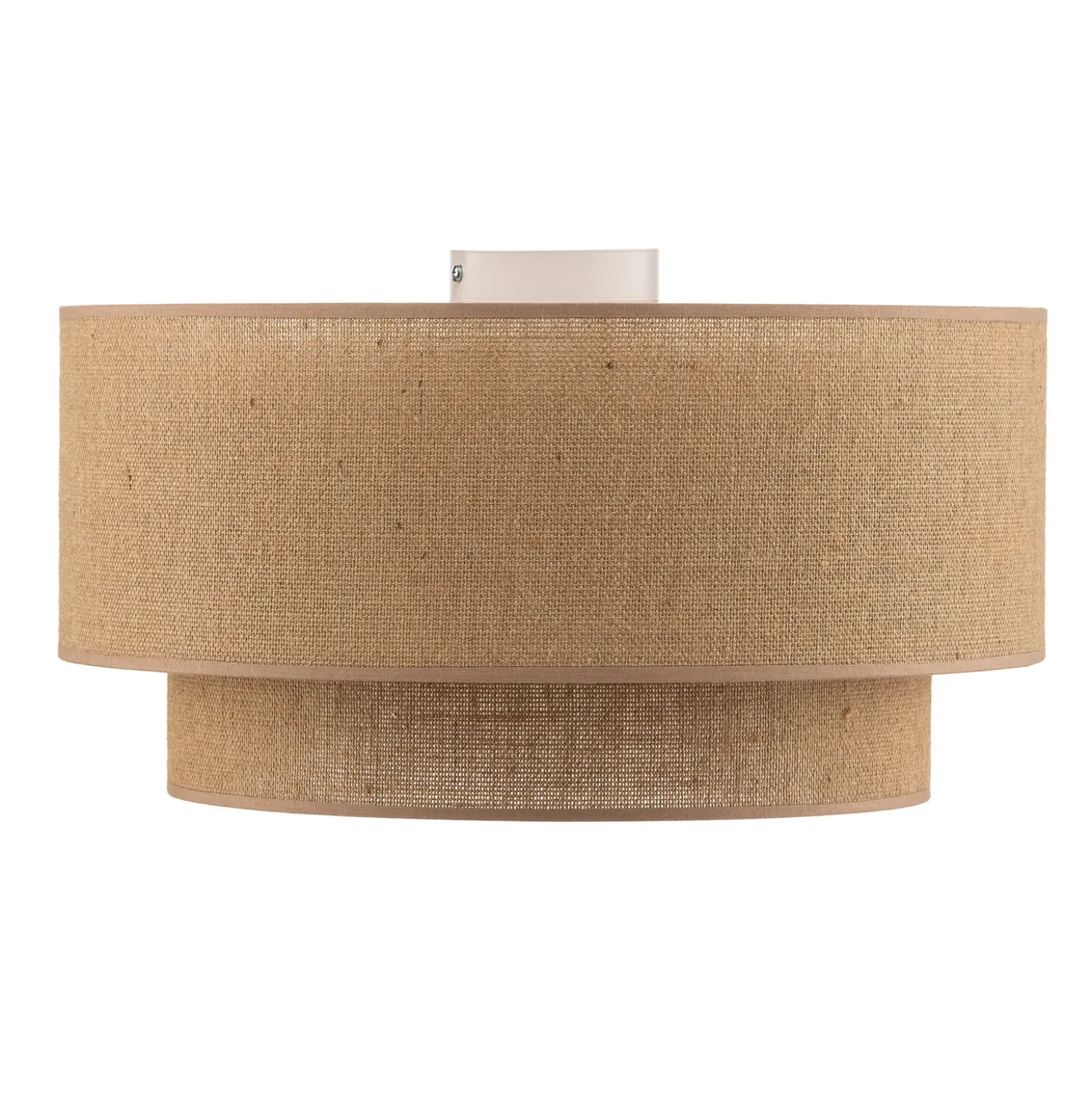 Plafón Boho, marrón, Ø 45 cm, de tela