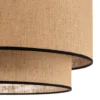 Plafón Boho, marrón/negro, Ø 45 cm, de tela