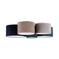 Plafón Boucle 6 luces azul/verde/cappuccino/gris