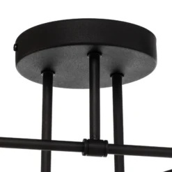 Plafón Cambridge, 6 luces, negro