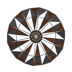 Plafón Carlton, Ø 47 cm, negro/cobre