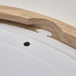 Plafón Caspian, Ø 27 cm, IP54, roble