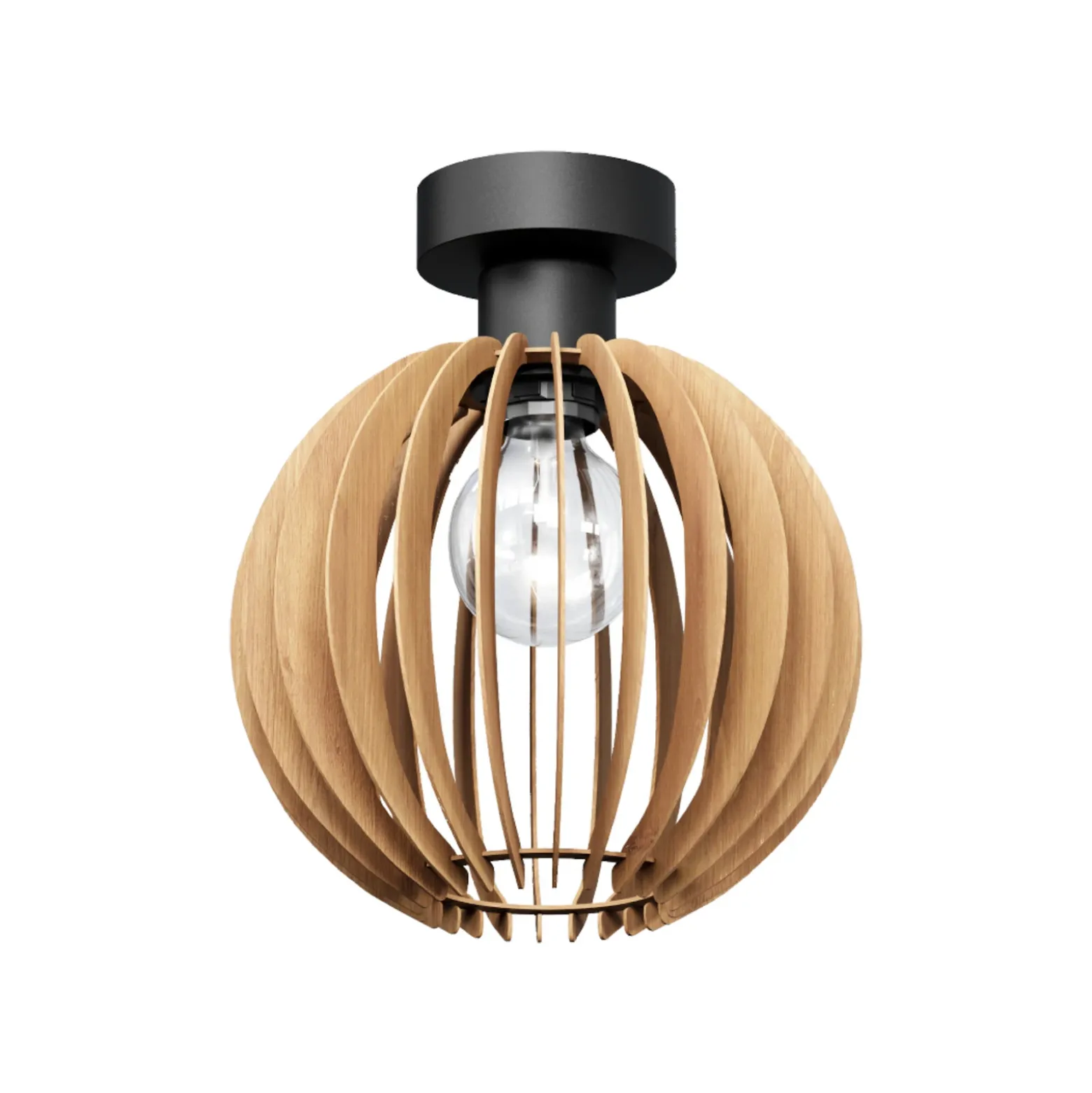 Plafón Clay, Ø 23 cm, contrachapado de abedul, E27