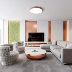 Plafón Cleo 600, Ø 60 cm cobre