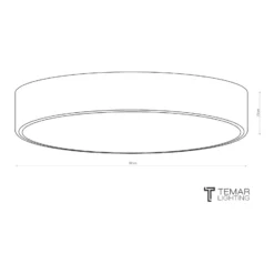 Plafón Cleo 600, Ø 60 cm gris