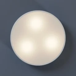 Plafón Cleo, Ø 40 cm, IP20, blanco, metal, E27