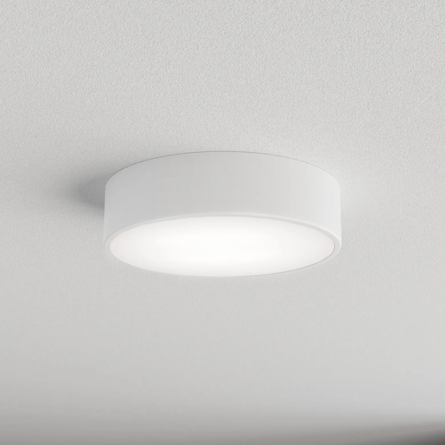 Plafón Cleo, Ø 30 cm, IP20, blanco, metal, E27