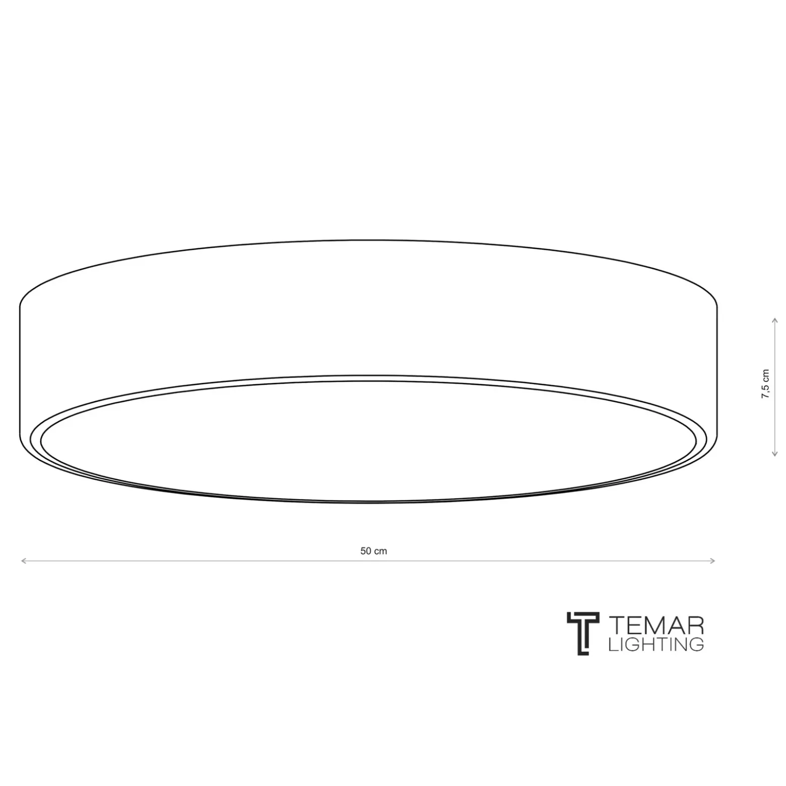Plafón Cleo, Ø 50 cm, IP54, blanco, metal, E27