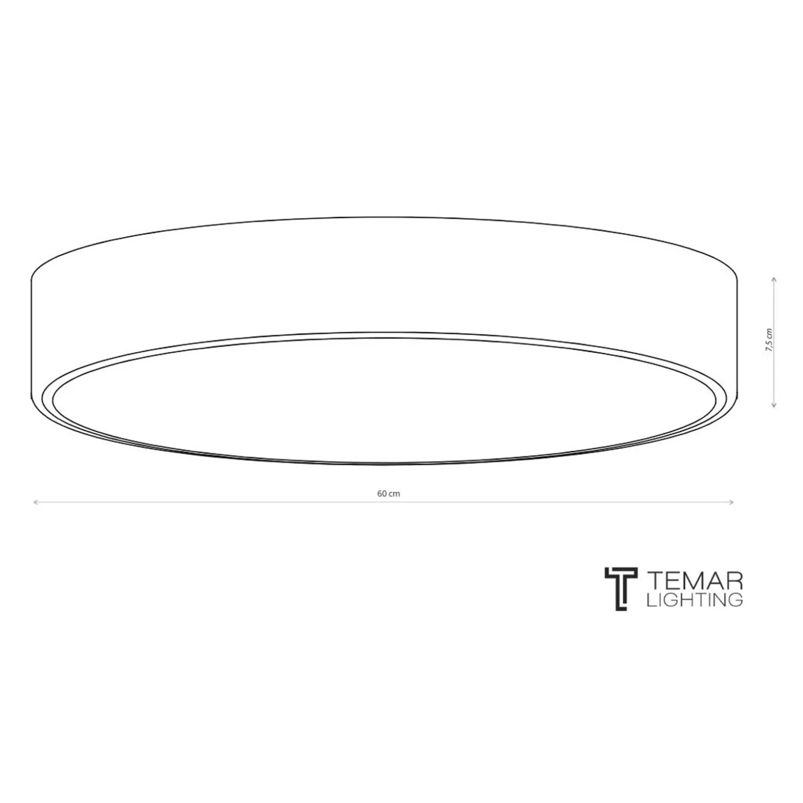 Plafón Cleo, Ø 60 cm, IP20, blanco, metal, E27