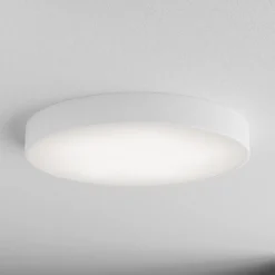 Plafón Cleo, Ø 60 cm, IP20, blanco, metal, E27