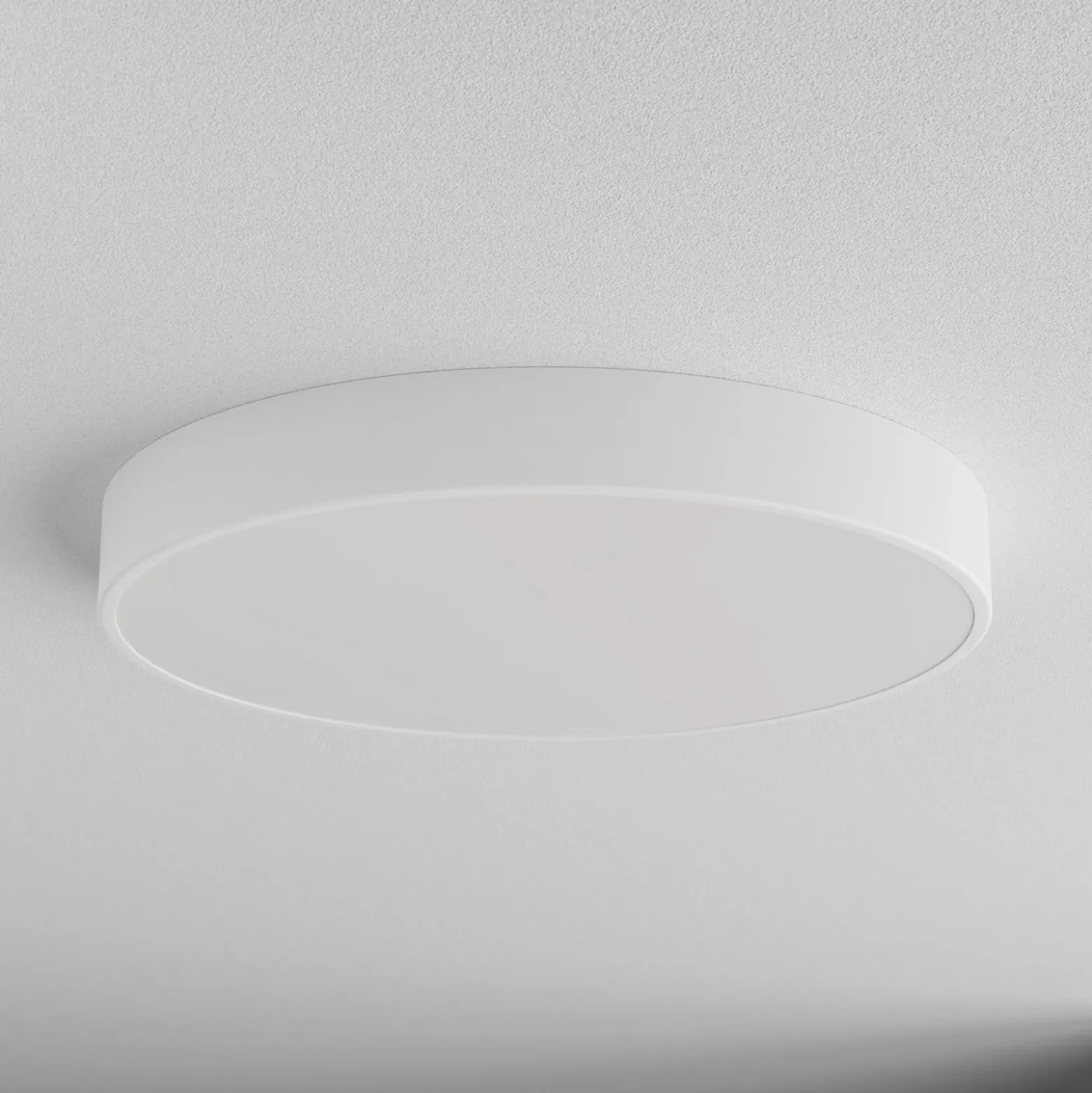 Plafón Cleo, Ø 60 cm, IP20, blanco, metal, E27