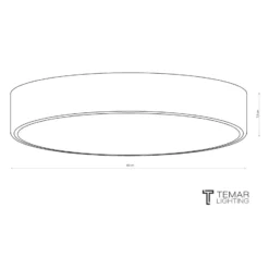 Plafón Cleo, Ø 60 cm, IP20, blanco, metal, E27