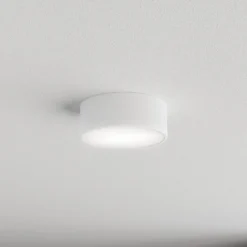 Plafón Cleo, Ø 20 cm, IP54, blanco, metal, E27