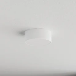 Plafón Cleo, Ø 20 cm, IP54, blanco, metal, E27