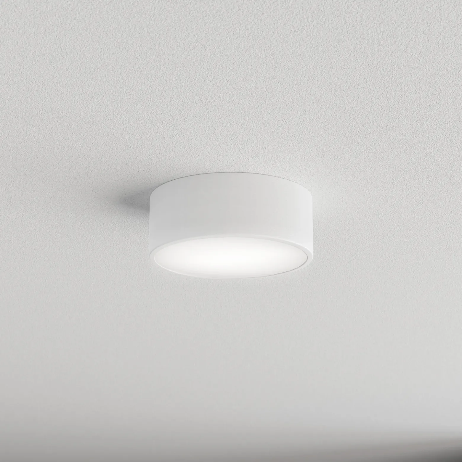 Plafón Cleo, Ø 20 cm, IP20, blanco, metal, E27