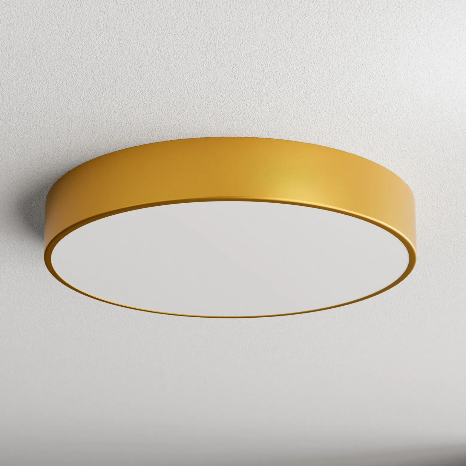 Plafón Cleo, Ø 50 cm, IP20, dorado, metal, E27