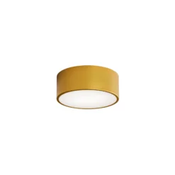 Plafón Cleo, Ø 20 cm, IP54, dorado, metal, E27