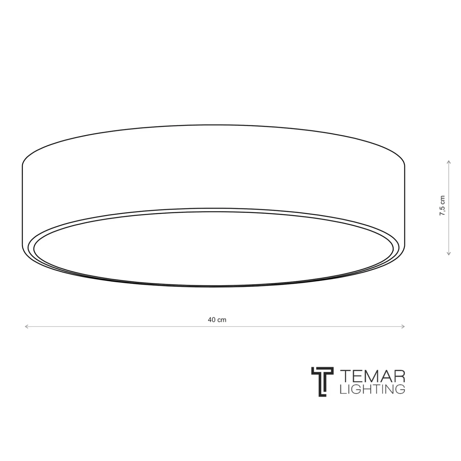 Plafón Cleo, Ø 40 cm, IP20, negro, metal, E27