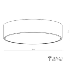 Plafón Cleo, Ø 30 cm, IP20, negro, metal, E27