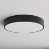 Plafón Cleo, Ø 50 cm, IP54, negro, metal, E27