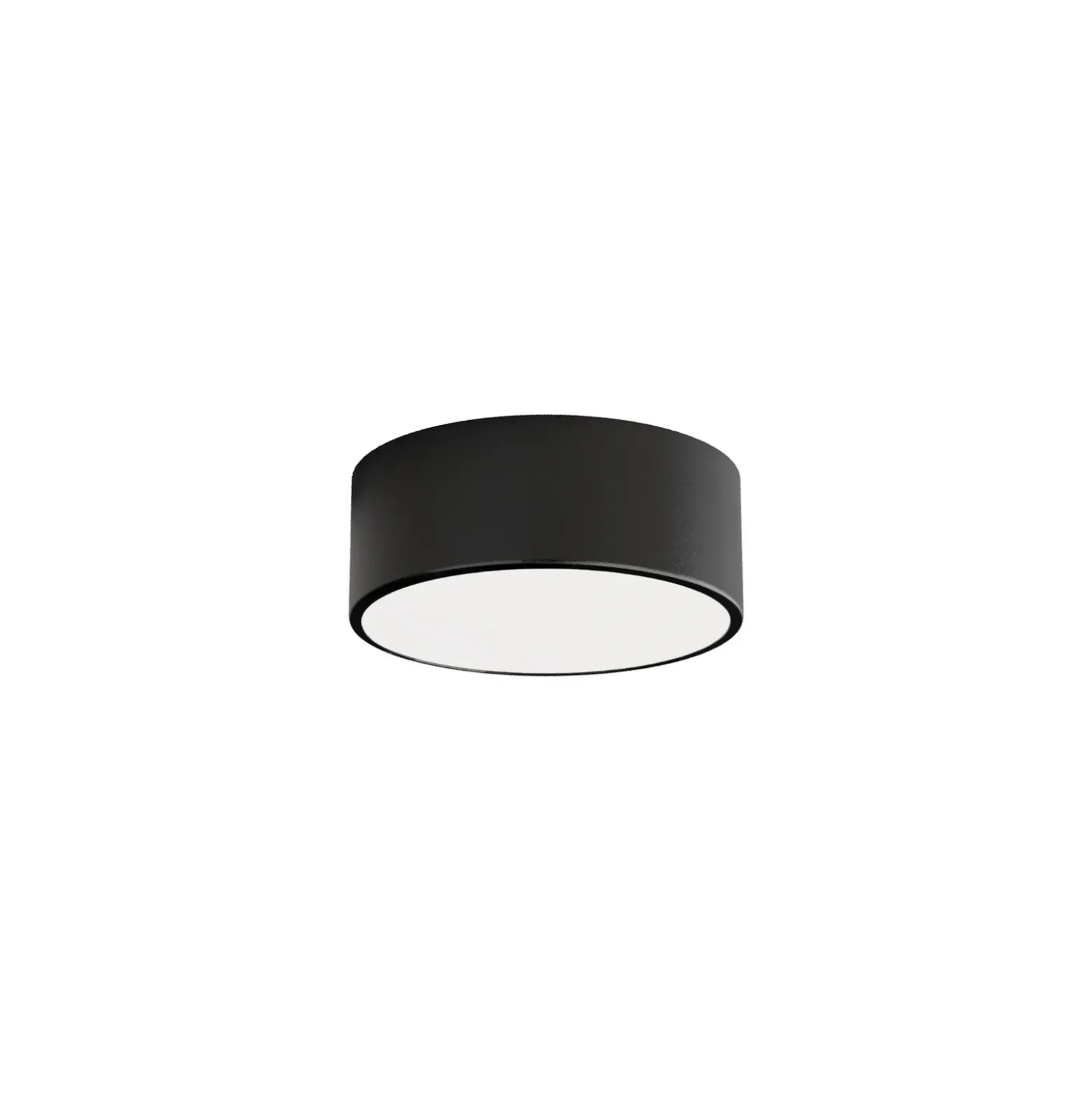 Plafón Cleo, Ø 20 cm, IP54, negro, metal, E27