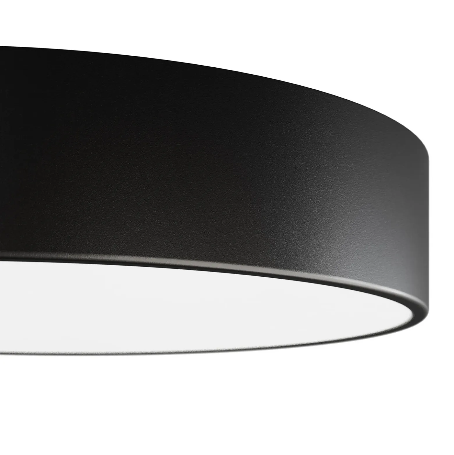 Plafón Cleo, Ø 20 cm, IP54, negro, metal, E27