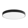 Plafón Cleo con difusor de vidrio, negro, Ø 78cm