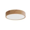 Plafón Cleo DR475, IP54, Ø 47,5 cm, madera de roble, E27