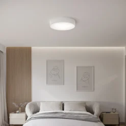 Plafón Cleo 400, IP54, Ø 40 cm blanco