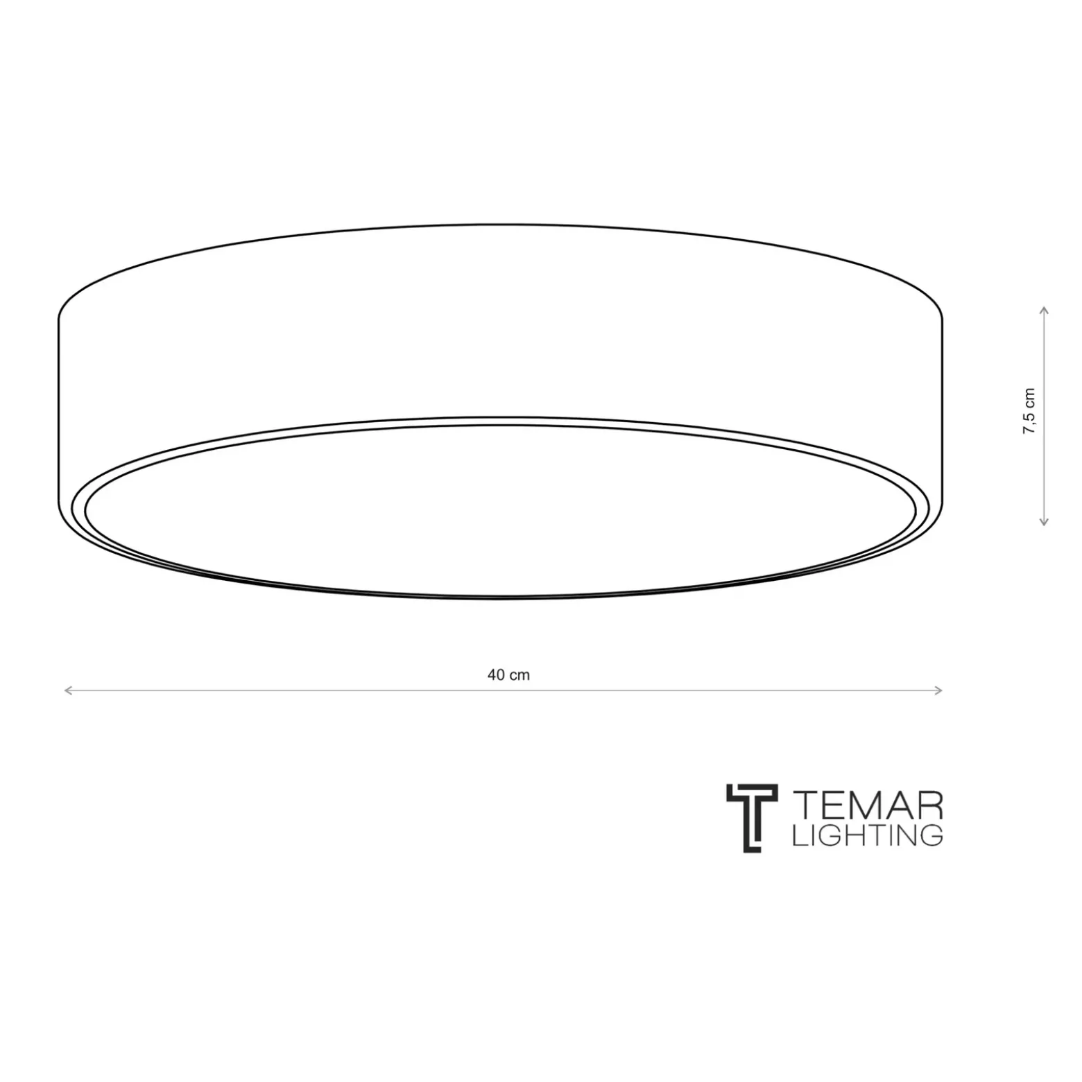 Plafón Cleo 400, IP54, Ø 40 cm blanco