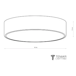 Plafón Cleo 400, IP54, Ø 40 cm dorado