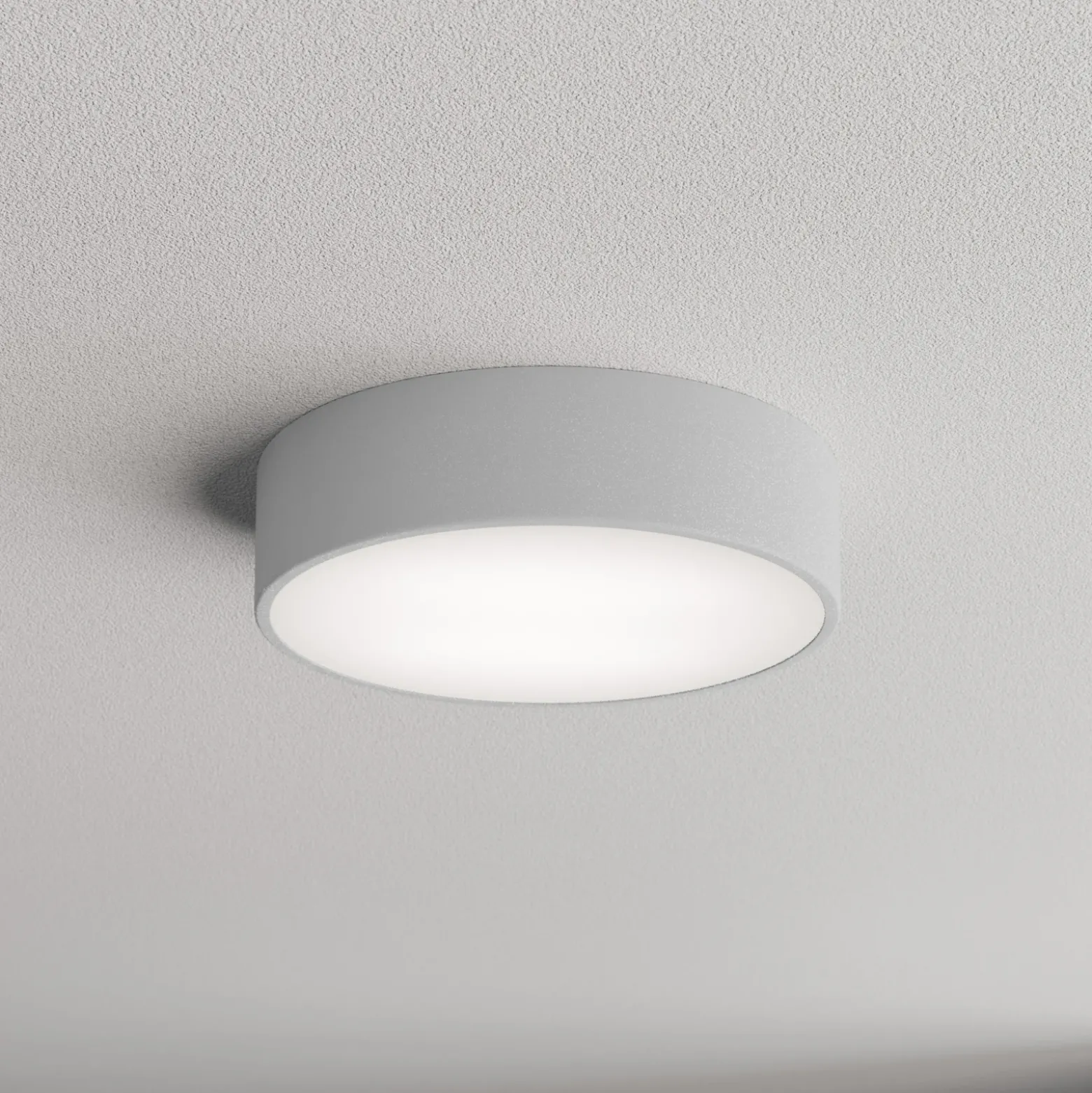Plafón Cleo 300, IP54, Ø 30 cm gris