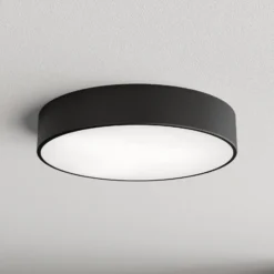 Plafón Cleo 400, IP54, Ø 40 cm negro
