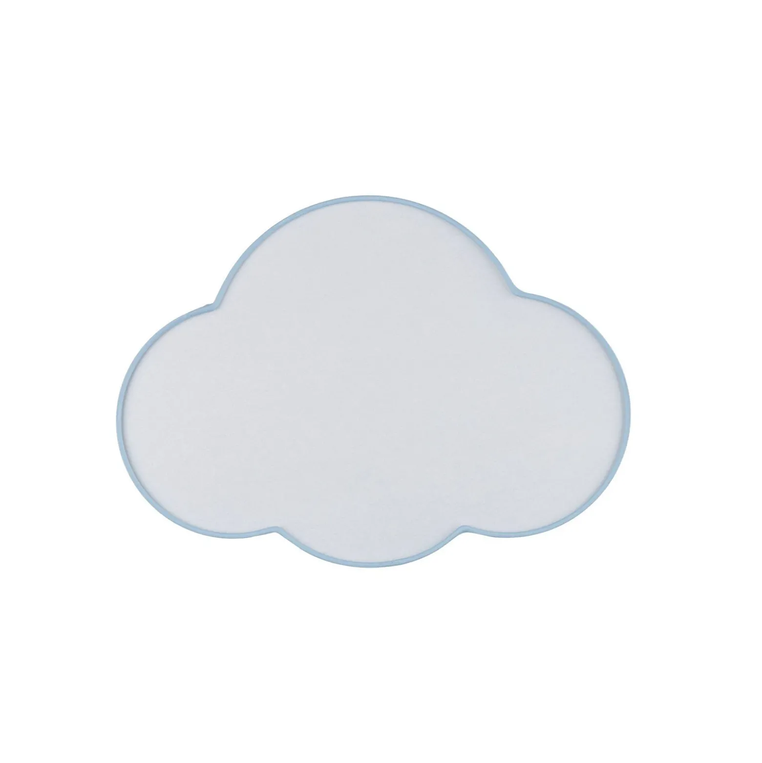 Plafón Cloud, azul, 43 cm de largo, textil, nube, E27