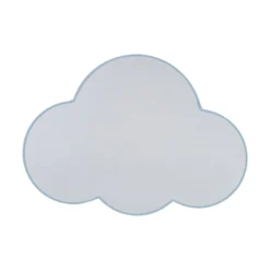 Plafón Cloud, azul, 63 cm de largo, textil, nube, E27