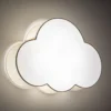 Plafón Cloud, beige, 63 cm de largo, textil, nube, E27