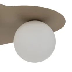 Plafón Cloud, beige, 3 luces, cristal, longitud 51 cm, G9